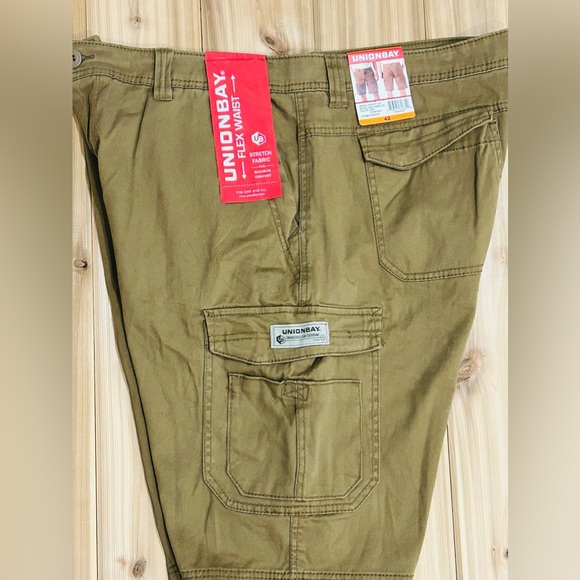 NEW UNIONBAY Mens Midweight Flex Waist Cargo Shorts Chestnut, 42 NWT - Picture 16 of 16